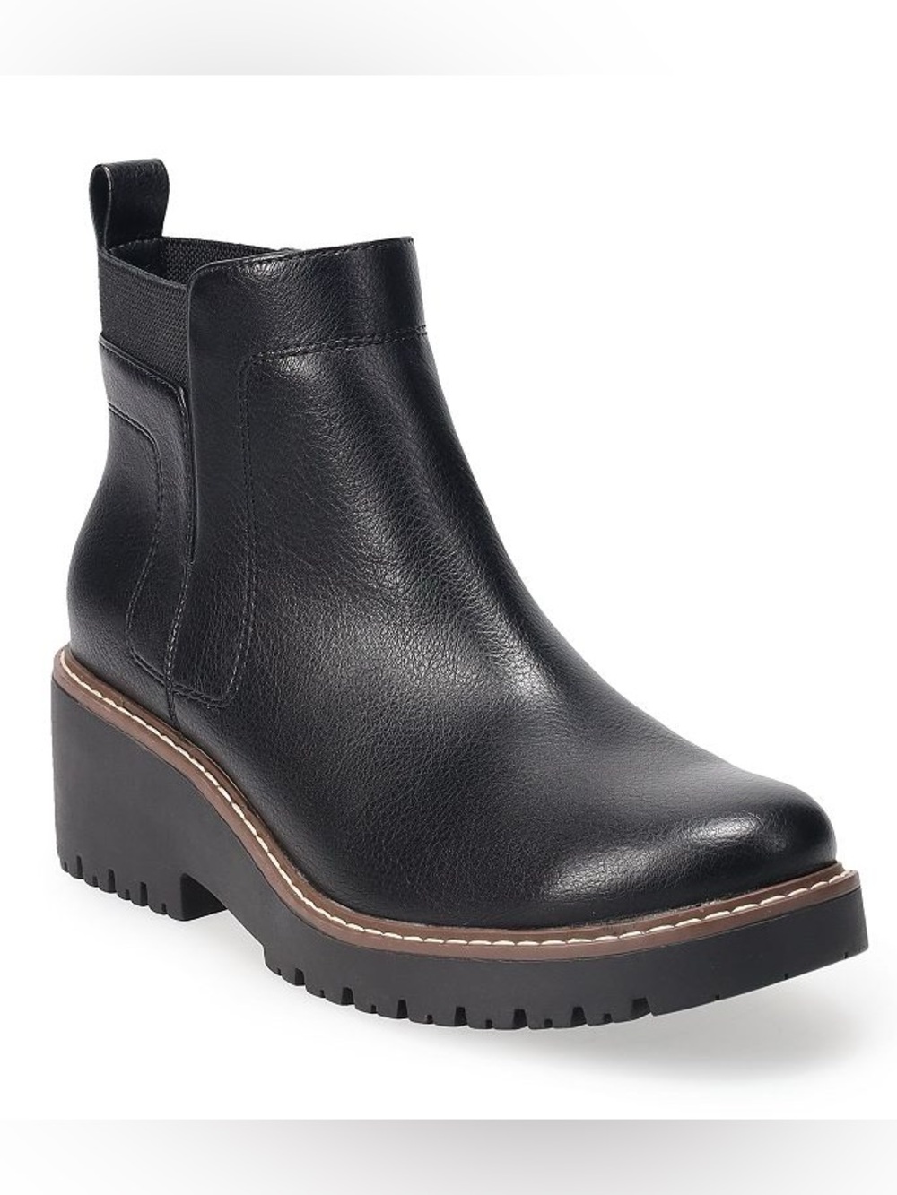 NWB Black wedge booties size 9.5 new with box
